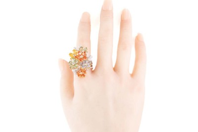 Multi-coloured Sapphire and Diamond Ring - 7