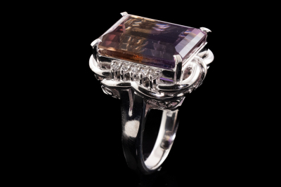 20.34ct Ametrine and Diamond Ring - 5