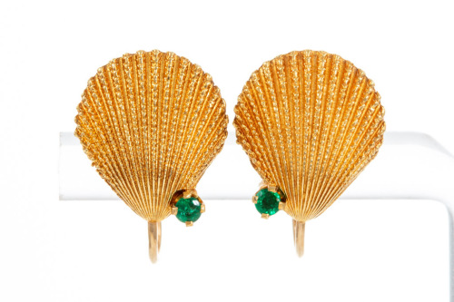 Tiffany & Co. Shell Motif Earrings