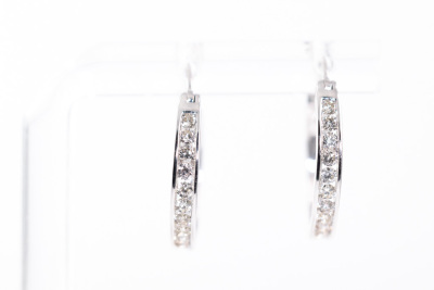 0.52ct Diamond Hoop Earrings