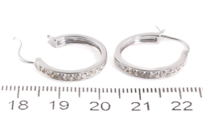 0.52ct Diamond Hoop Earrings - 4