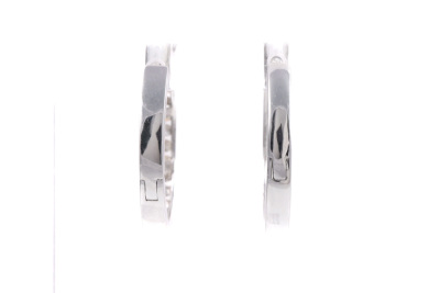 0.49ct Diamond Hoop Earrings - 5