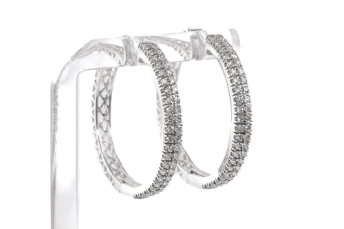 1.52ct Diamond Hoop Earrings