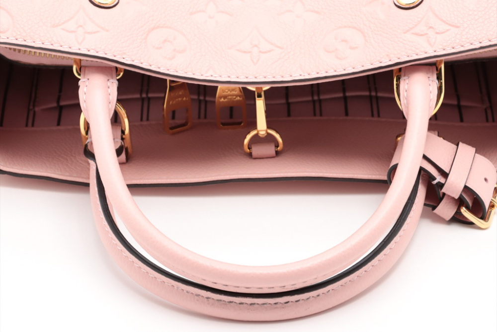Louis Vuitton Montaigne MM Pink Monogram Empreinte Cloth ref