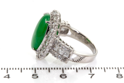 5.42ct Jade and Diamond Ring - 3