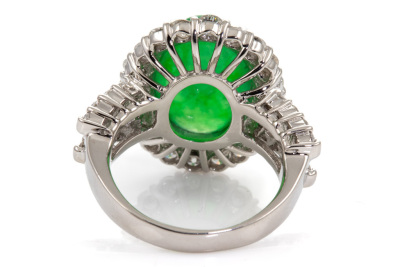 5.42ct Jade and Diamond Ring - 5