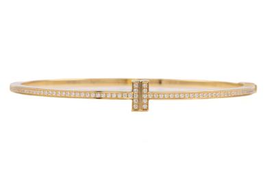 Tiffany & Co Diamond Hinged Wire Bangle