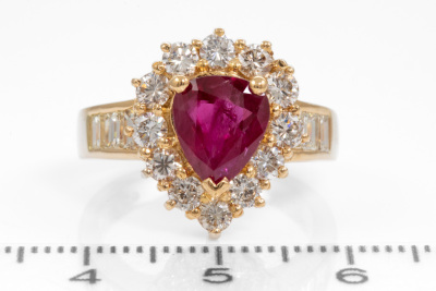 2.03ct Ruby and Diamond Ring GIA - 2