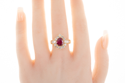 2.03ct Ruby and Diamond Ring GIA - 7