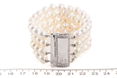 7.5-8mm Akoya Pearl 4 Row Bracelet - 2