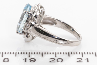 4.53ct Aquamarine and Diamond Ring - 6