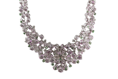 Kunzite, Garnet and Diamond Necklace - 5