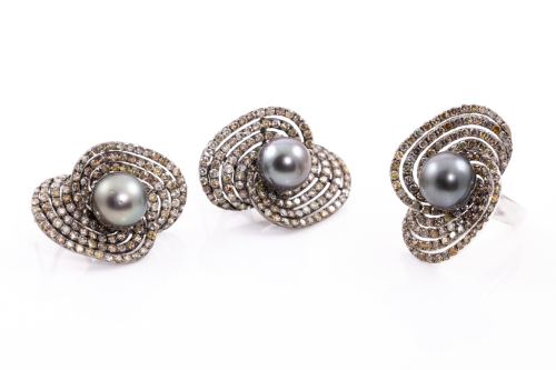 Pearl and Diamond Earring & Ring Set