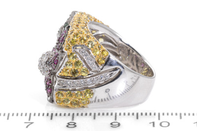 Mixed Gemstone and Diamond Ring - 3