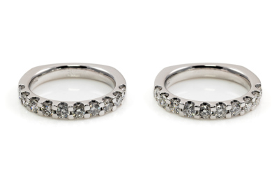 Set of 2 Matching Eternity Rings