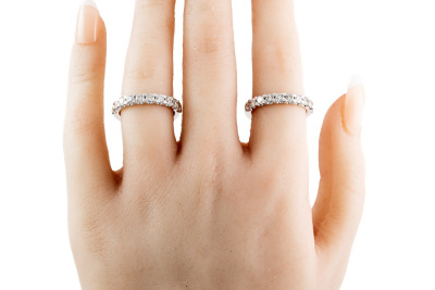 Set of 2 Matching Eternity Rings - 6