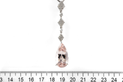 13.25ct Morganite and Diamond Pendant - 2