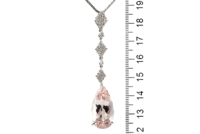 13.25ct Morganite and Diamond Pendant - 3