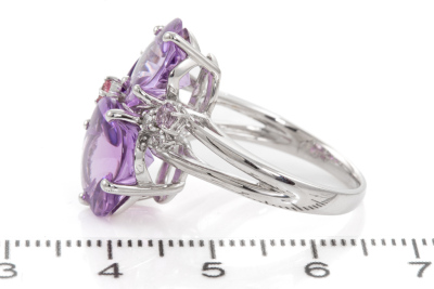 Amethyst & Diamond Ring - 3