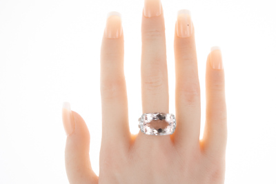 12.31ct Morganite & Diamond Ring - 6