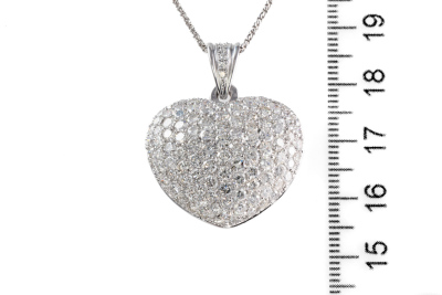 5.00ct Diamond Heart Pendant - 5