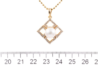 8.2mm Akoya Pearl and Diamond Pendant - 2