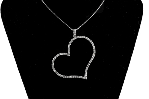 1.04ct Diamond Heart Design Pendant