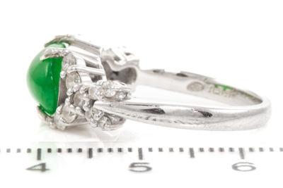 3.00ct Jade and Diamond Ring - 3