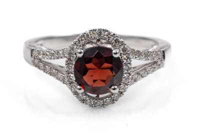 1.16ct Garnet and Diamond Ring