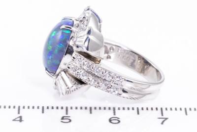 5.60ct Black Opal and Diamond Ring - 3