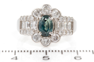 1.13ct Alexandrite & Diamond Ring GIA - 2