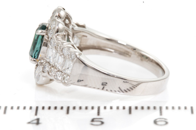 1.13ct Alexandrite & Diamond Ring GIA - 3