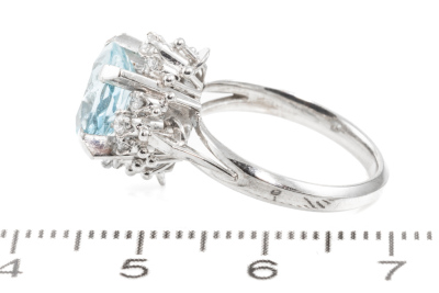1.54ct Aquamarine and Diamond Ring - 2