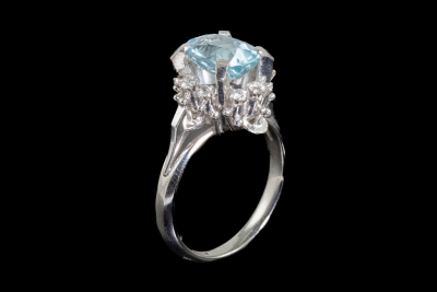 1.54ct Aquamarine and Diamond Ring - 4