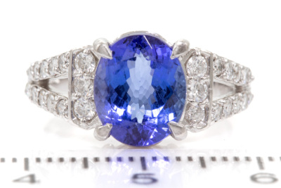 3.21ct Tanzanite and Diamond Ring - 2