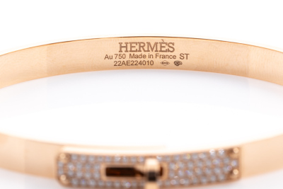 Hermes Kelly Diamond Bangle - 5