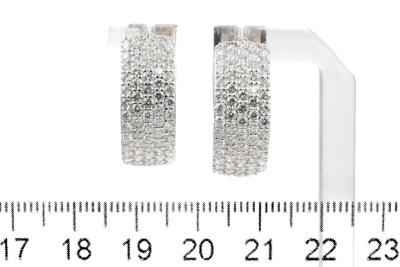 6.32ct Diamond Hoop Earrings - 2