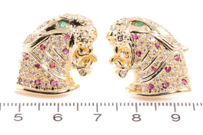 Emerald, Ruby and Diamond Cufflinks - 2