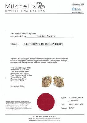 Emerald, Ruby and Diamond Cufflinks - 4