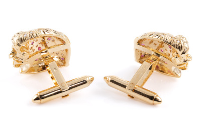 Emerald, Ruby and Diamond Cufflinks - 5