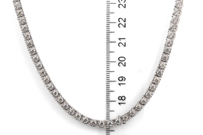 6.40ct Diamond Tennis Necklace - 2