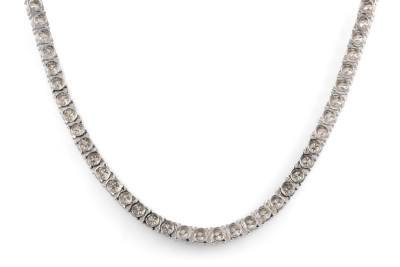 6.40ct Diamond Tennis Necklace - 4