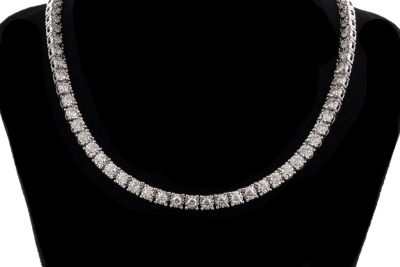 6.40ct Diamond Tennis Necklace - 5