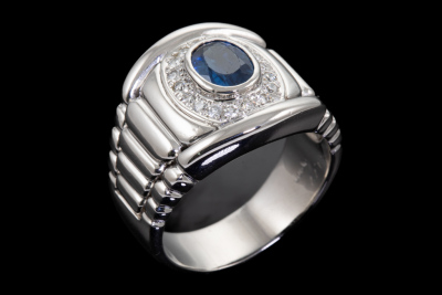 2.26ct Sapphire and Diamond Ring 25.3g - 6
