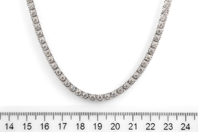 6.40ct Diamond Tennis Necklace - 7