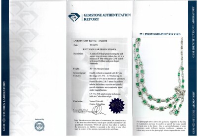 14.54ct Colombian Emerald & Diamond GSL - 3