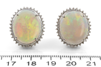 Opal and Diamond Earrings - 2
