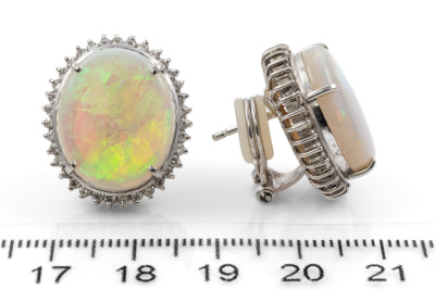 Opal and Diamond Earrings - 3