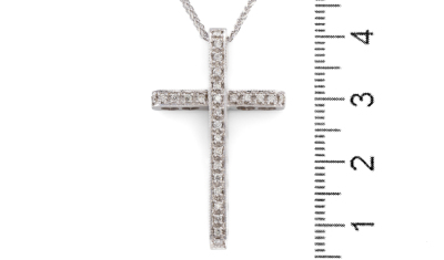 0.33ct Diamond Cross Pendant - 3