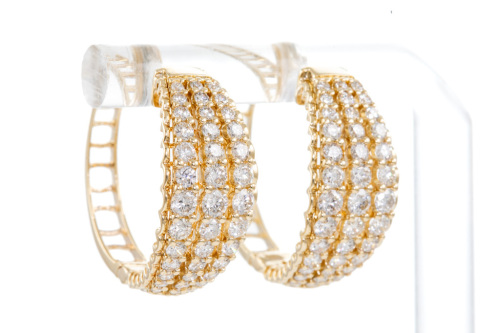 2.01ct Diamond Hoop Earrings